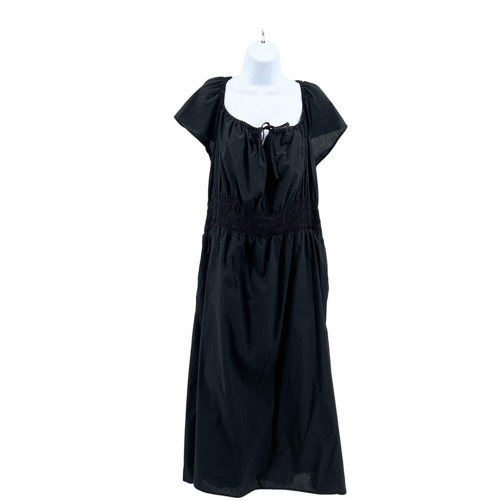 Universal Thread Dress Smocked Waist Cotton Midi WMNS Sz 2X Milkmaid Cottagecore